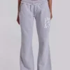 13 Grå melerade bootcut-Monster Joggers