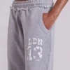 13 Grå melerade bootcut-Monster Joggers
