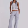 13 Grå melerade bootcut-Monster Joggers