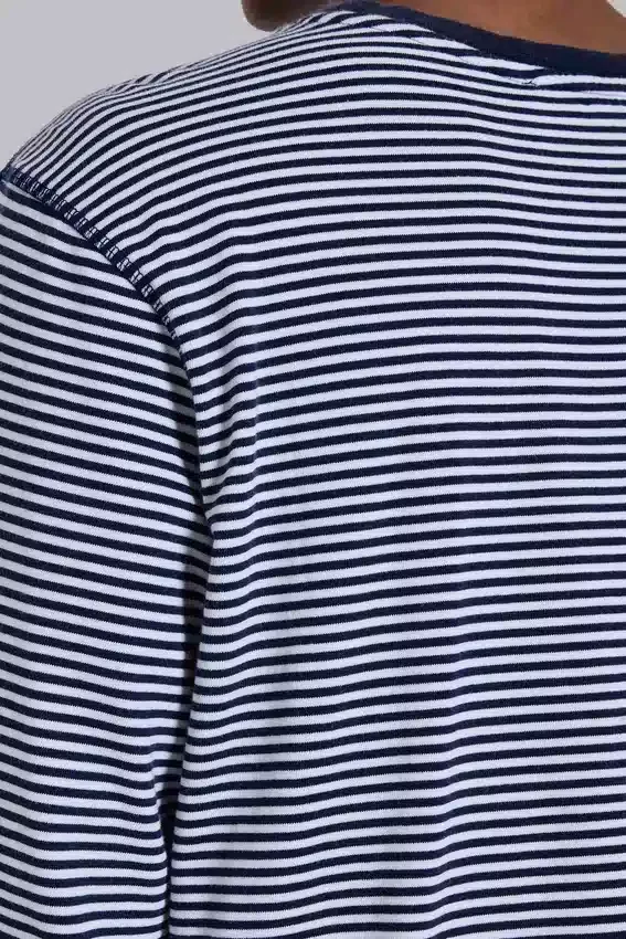 62 Stripe Navy långärmad topp