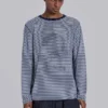 62 Stripe Navy långärmad topp