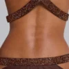 6AM miniklänning med utskärningar i kakaobrunt