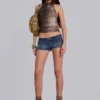 Ardor mini-jeansshorts i blå tvätt
