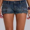 Ardor mini-jeansshorts i blå tvätt