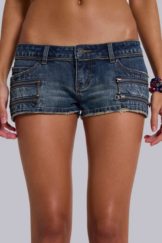 Ardor mini-jeansshorts i blå tvätt