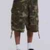 Baggy-shorts i cadet-kamouflage