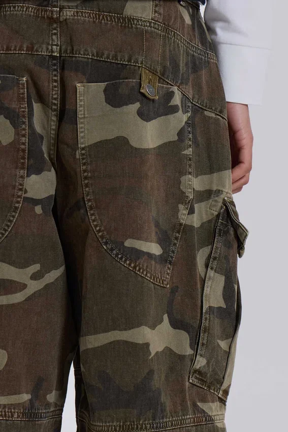 Baggy-shorts i cadet-kamouflage