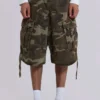 Baggy-shorts i cadet-kamouflage