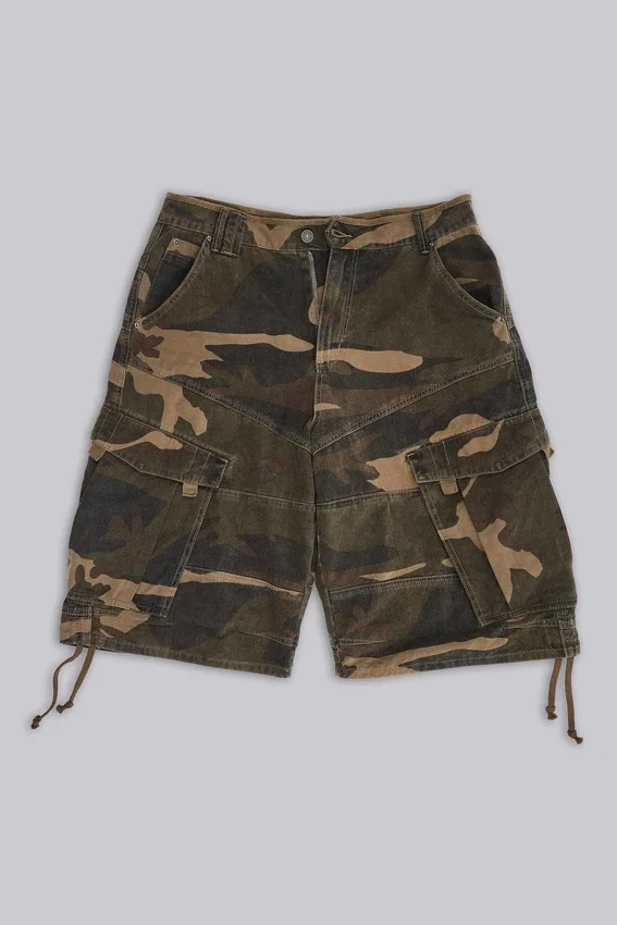 Baggy-shorts i cadet-kamouflage