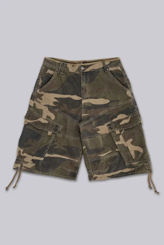 Baggy-shorts i cadet-kamouflage