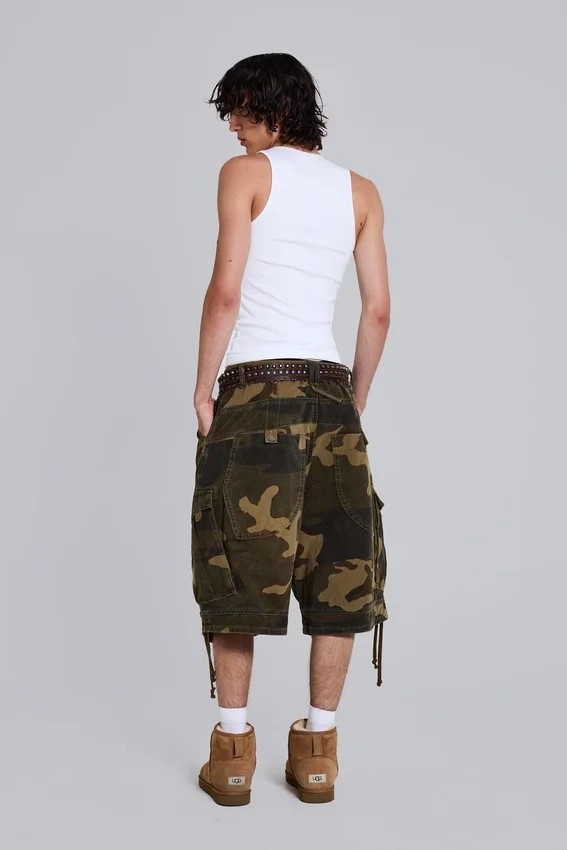 Baggy-shorts i cadet-kamouflage