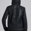 Bedrock vaxad denimjacka med huva