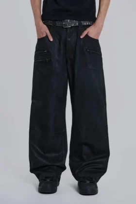 Belagda Colossus Jeans med dragkedja