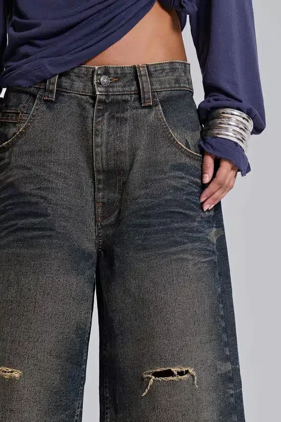 Blå Colossus-shorts med snörning bak