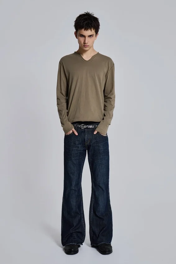 Blå Jude Bootcut-Jeans