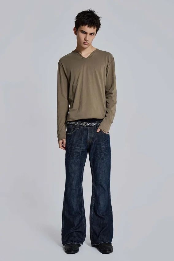 Blå Jude Bootcut-Jeans