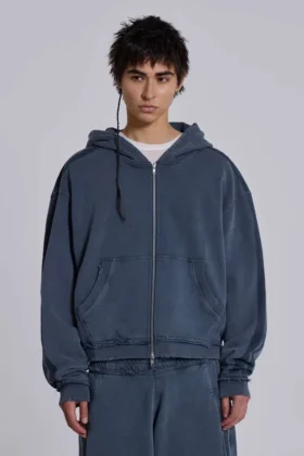 Blå sportig, vid Monster Hoodie