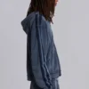Blå sportig, vid Monster Hoodie