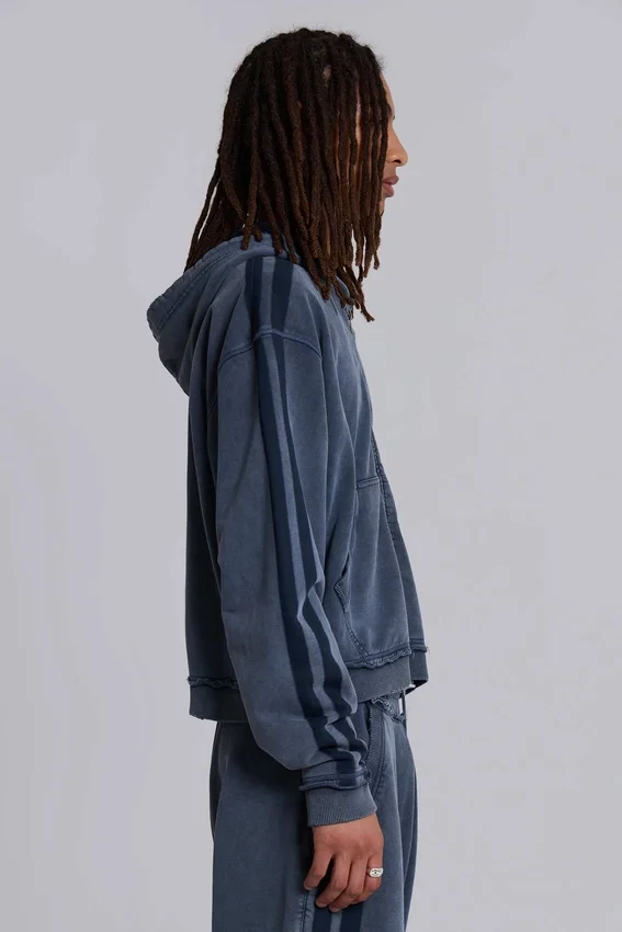 Blå sportig, vid Monster Hoodie