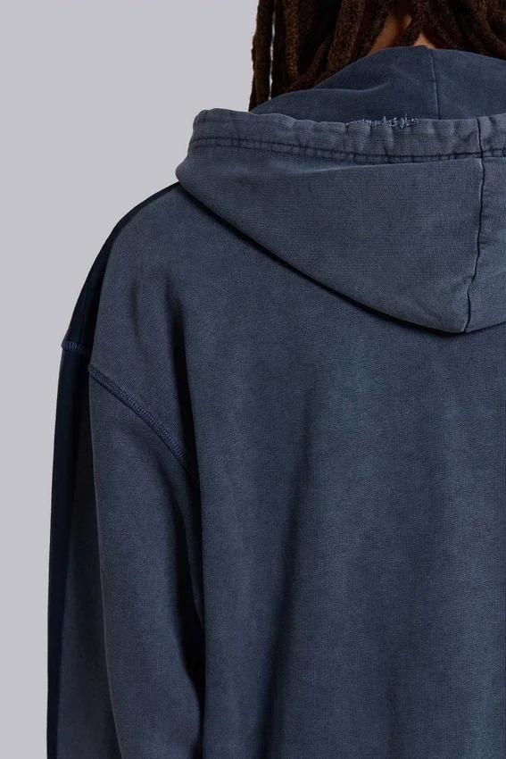 Blå sportig, vid Monster Hoodie