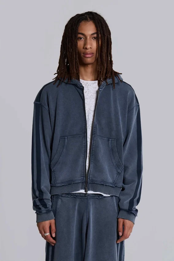 Blå sportig, vid Monster Hoodie