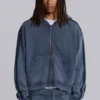 Blå sportig, vid Monster Hoodie