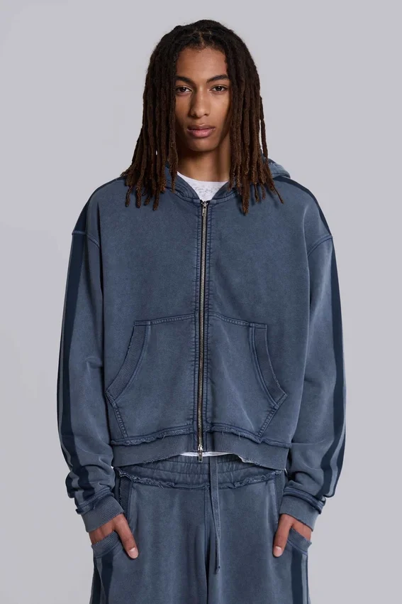 Blå sportig, vid Monster Hoodie