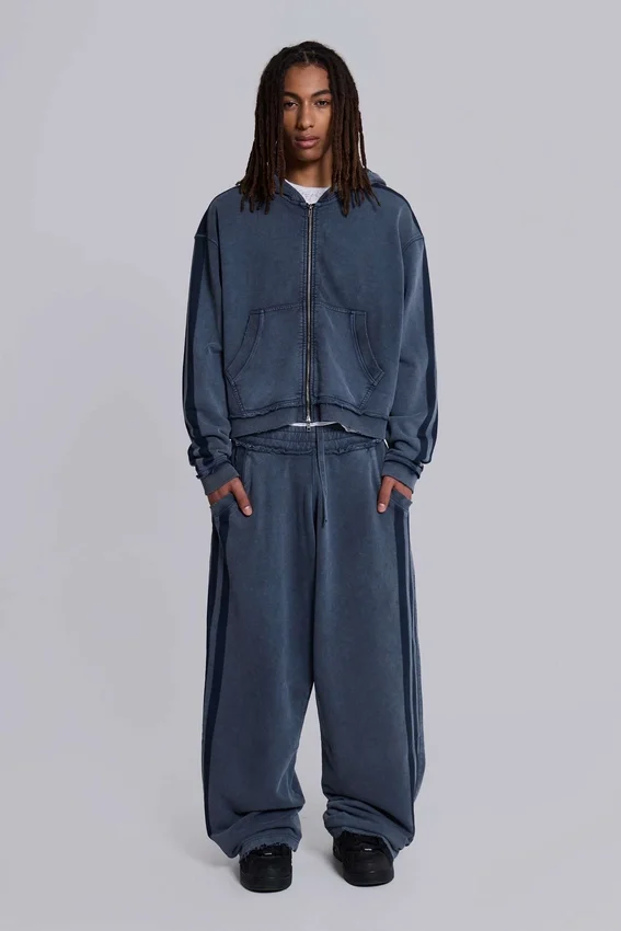 Blå sportig, vid Monster Hoodie