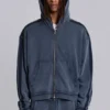 Blå sportig, vid Monster Hoodie