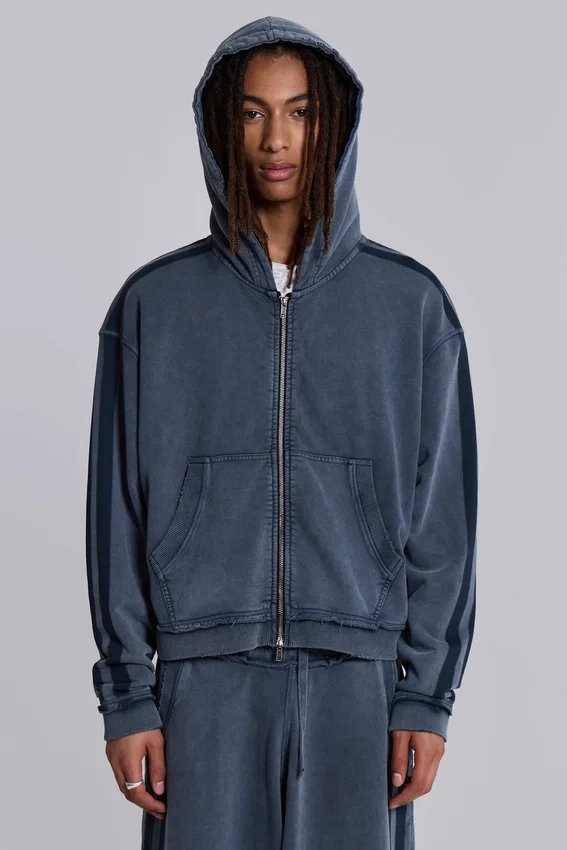 Blå sportig, vid Monster Hoodie