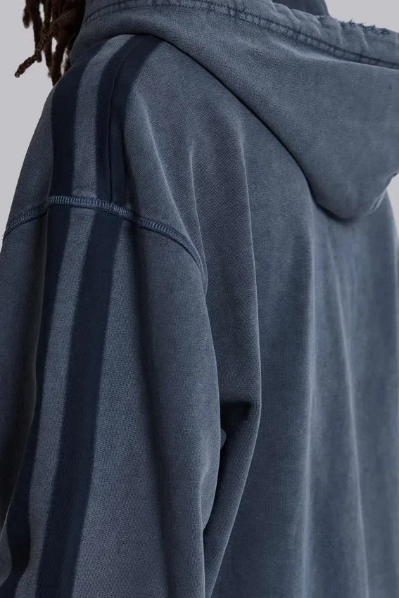 Blå sportig, vid Monster Hoodie