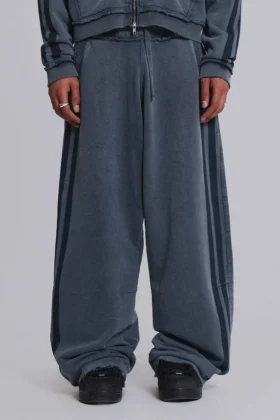 Blå sportiga, baggy Monster Joggers