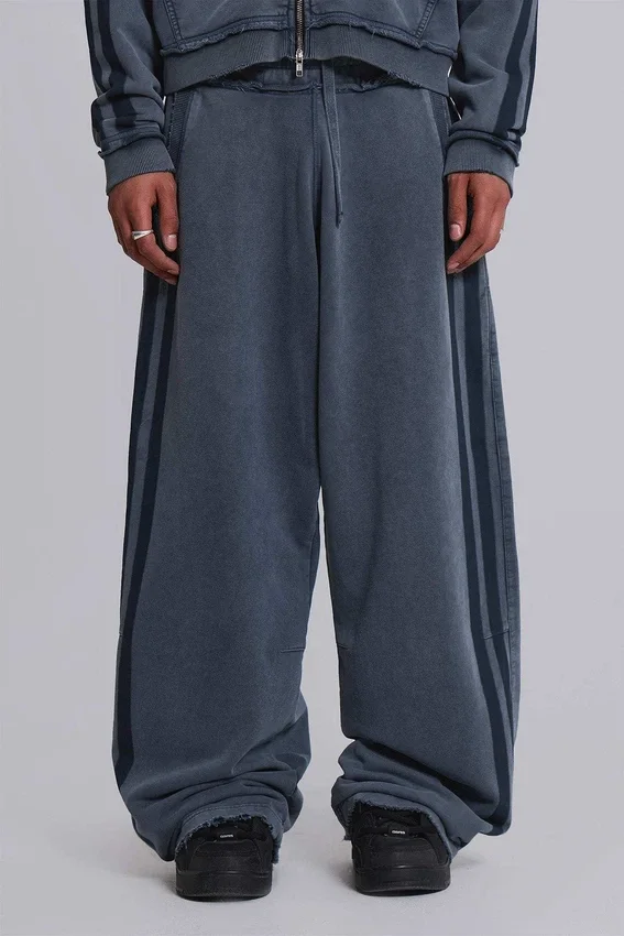 Blå sportiga, baggy Monster Joggers