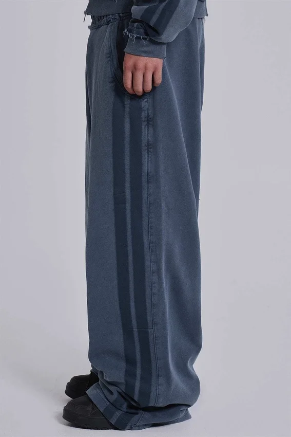 Blå sportiga, baggy Monster Joggers
