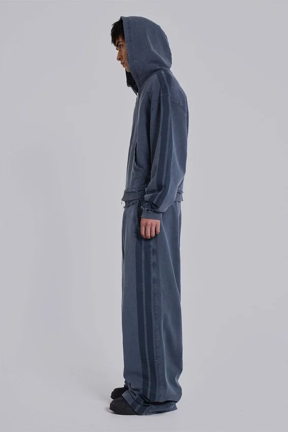 Blå sportiga, baggy Monster Joggers