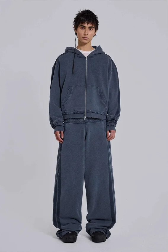 Blå sportiga, baggy Monster Joggers