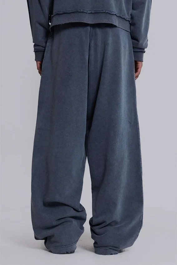 Blå sportiga, baggy Monster Joggers