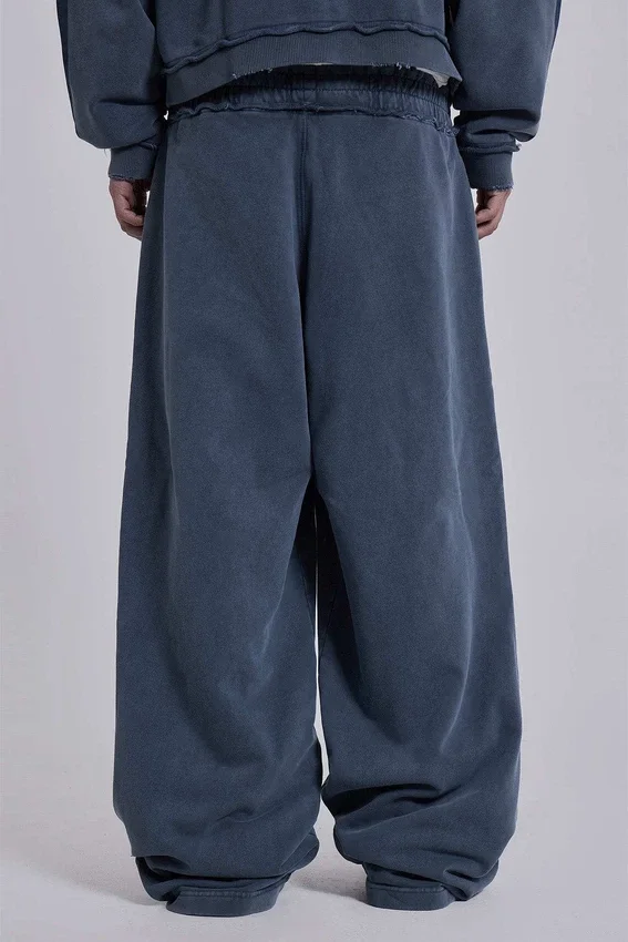 Blå sportiga, baggy Monster Joggers