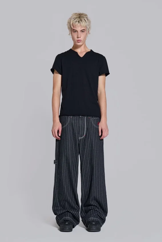 Black Ollie Pinstripe XL Colossus Jeans