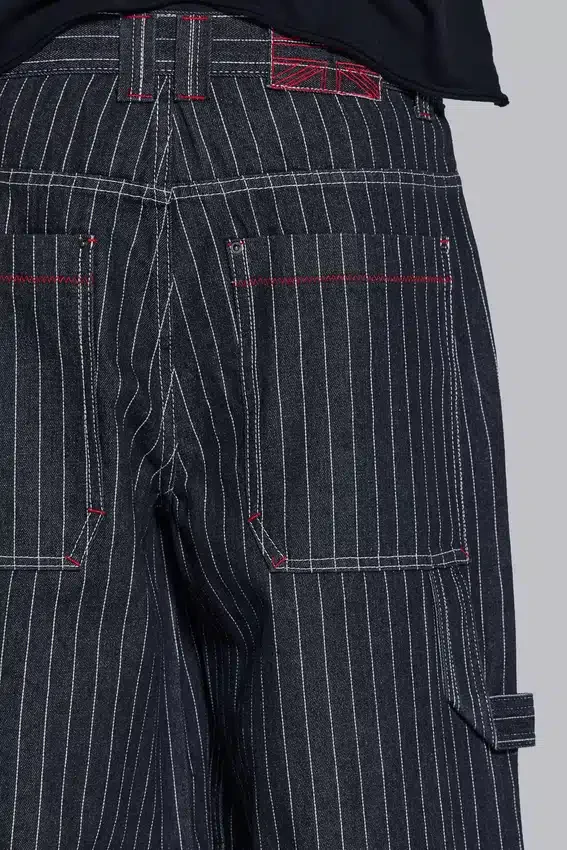 Black Ollie Pinstripe XL Colossus Jeans