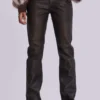 Bruna Cooper-jeans i PU med bootcut-passform