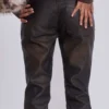Bruna Cooper-jeans i PU med bootcut-passform
