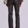 Bruna Cooper-jeans i PU med bootcut-passform