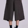 Bruna rutiga jumbo-jeansshorts