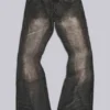 Bruna, veckade Drift-Jeans med bootcut-passform