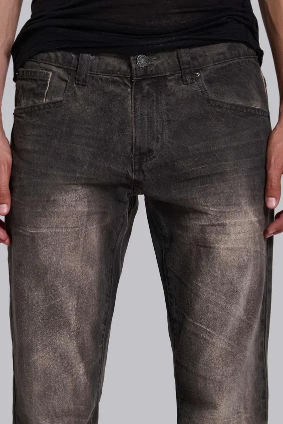 Bruna, veckade Drift-Jeans med bootcut-passform