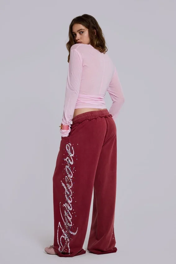 Burgundy Hardcore Monster Joggers