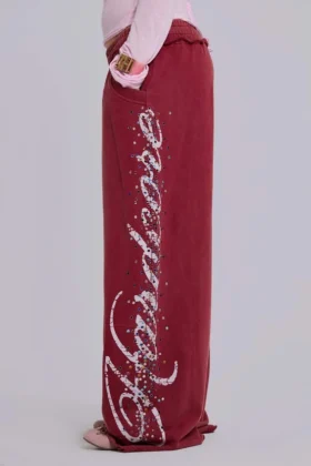 Burgundy Hardcore Monster Joggers
