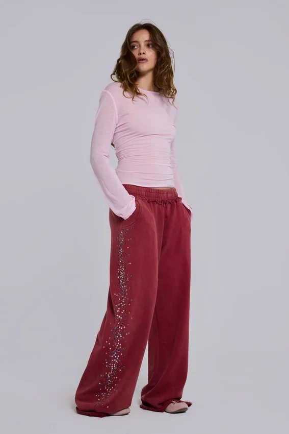 Burgundy Hardcore Monster Joggers