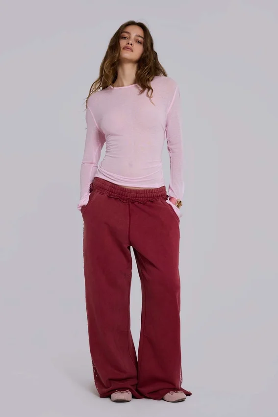 Burgundy Hardcore Monster Joggers
